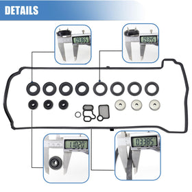 Sorello valve cover gasket installed in engine bay demonstrating leak-free seal