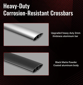 Soruci crossbar next to a hand to show scale and profile
