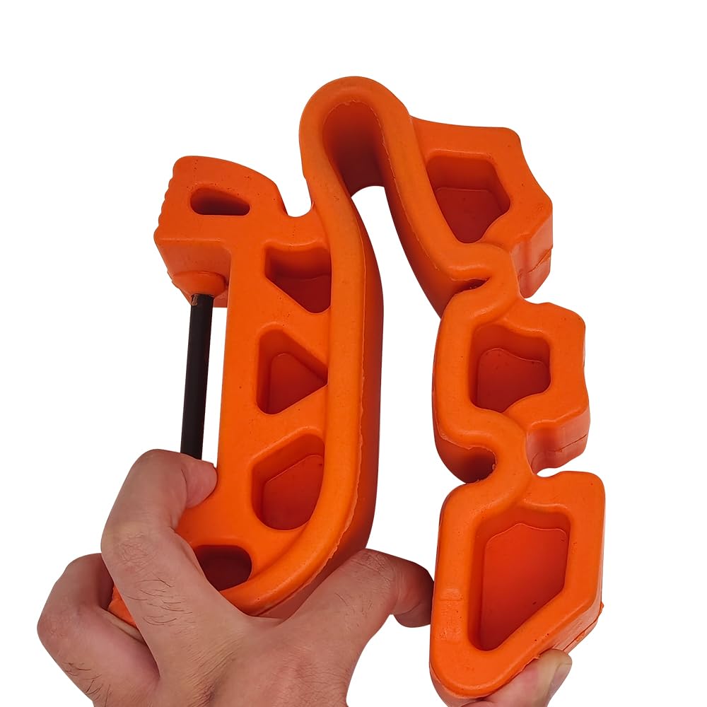 Soruda bumper next to hand for scale showing compact protective profile