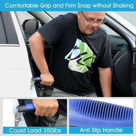 Sotvacmit in use while entering car providing extra leverage