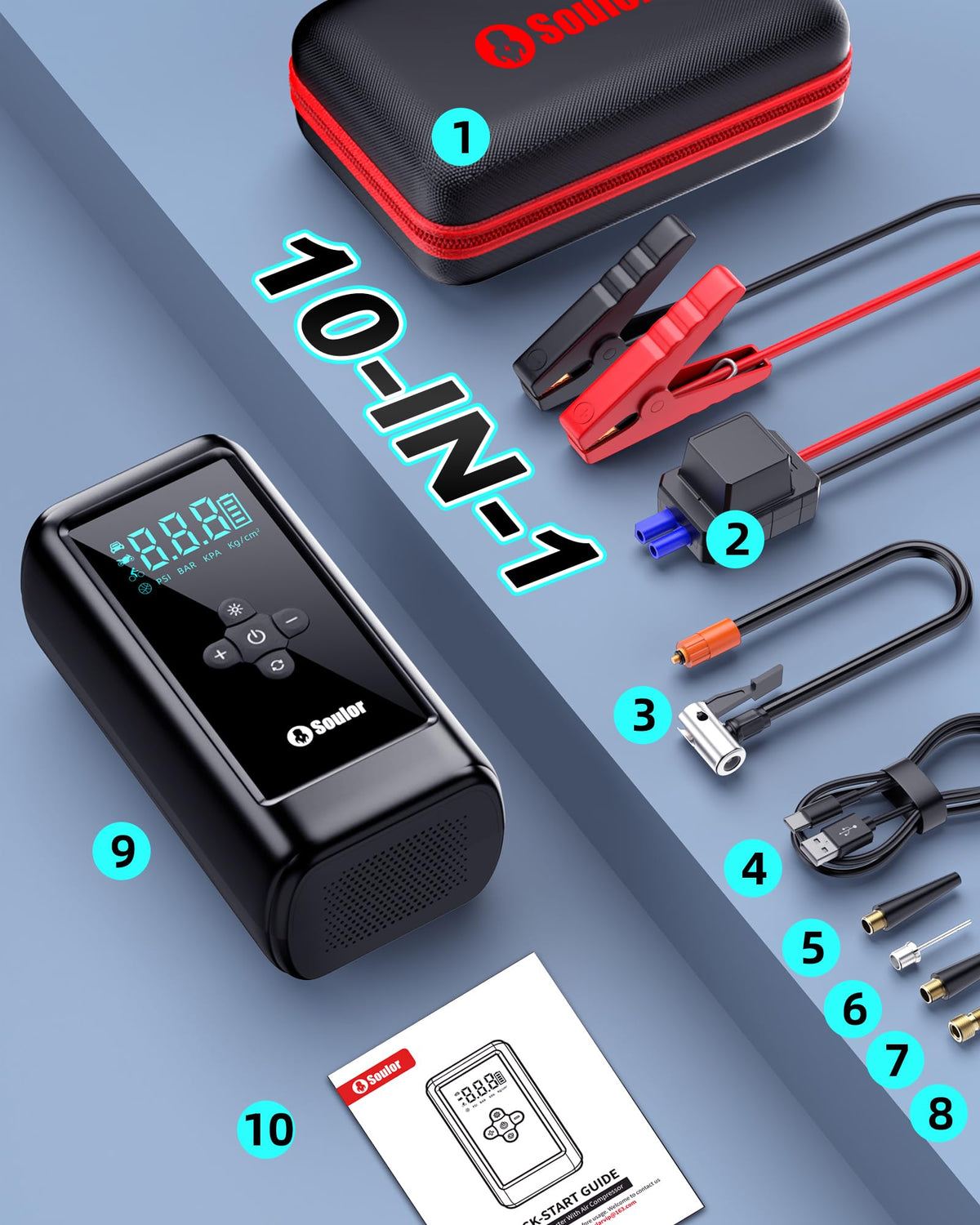 Soulor charging a smartphone via USB showing portable power bank benefit