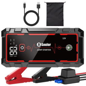 Soulor front view packaged showing compact starter and benefits