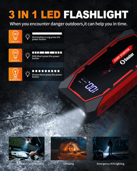 Soulor next to a hand to show compact size and easy portability for travels
