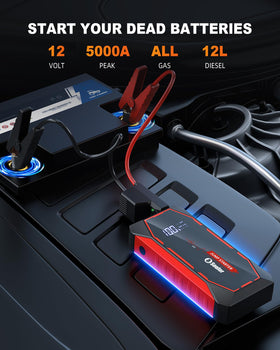 Soulor smart LCD screen close-up displaying battery percentage and output for clear readiness