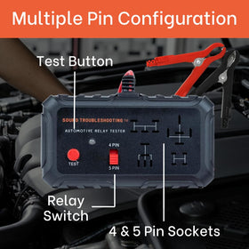 Sound Troubleshooting close-up of relay sockets, clear pin mapping for accurate fit