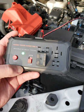 Sound Troubleshooting tester and puller stored inside a toolbox, organized for technicians