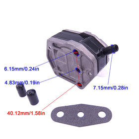 SouthMarine fuel pump side profile illustrating shape and OEM-compatible mounting points