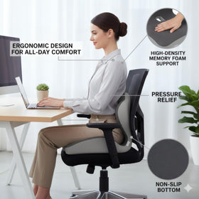 SOWAXGO side profile highlighting L-shaped contour for coccyx pressure relief