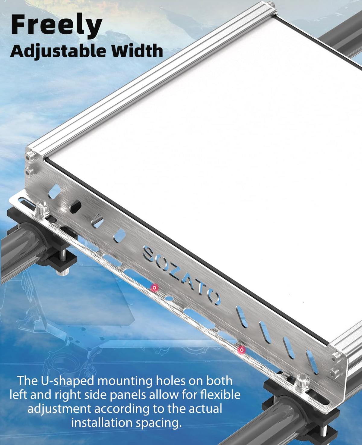 SOZATO mounted on roof rail showing leak-free placement and strong hold