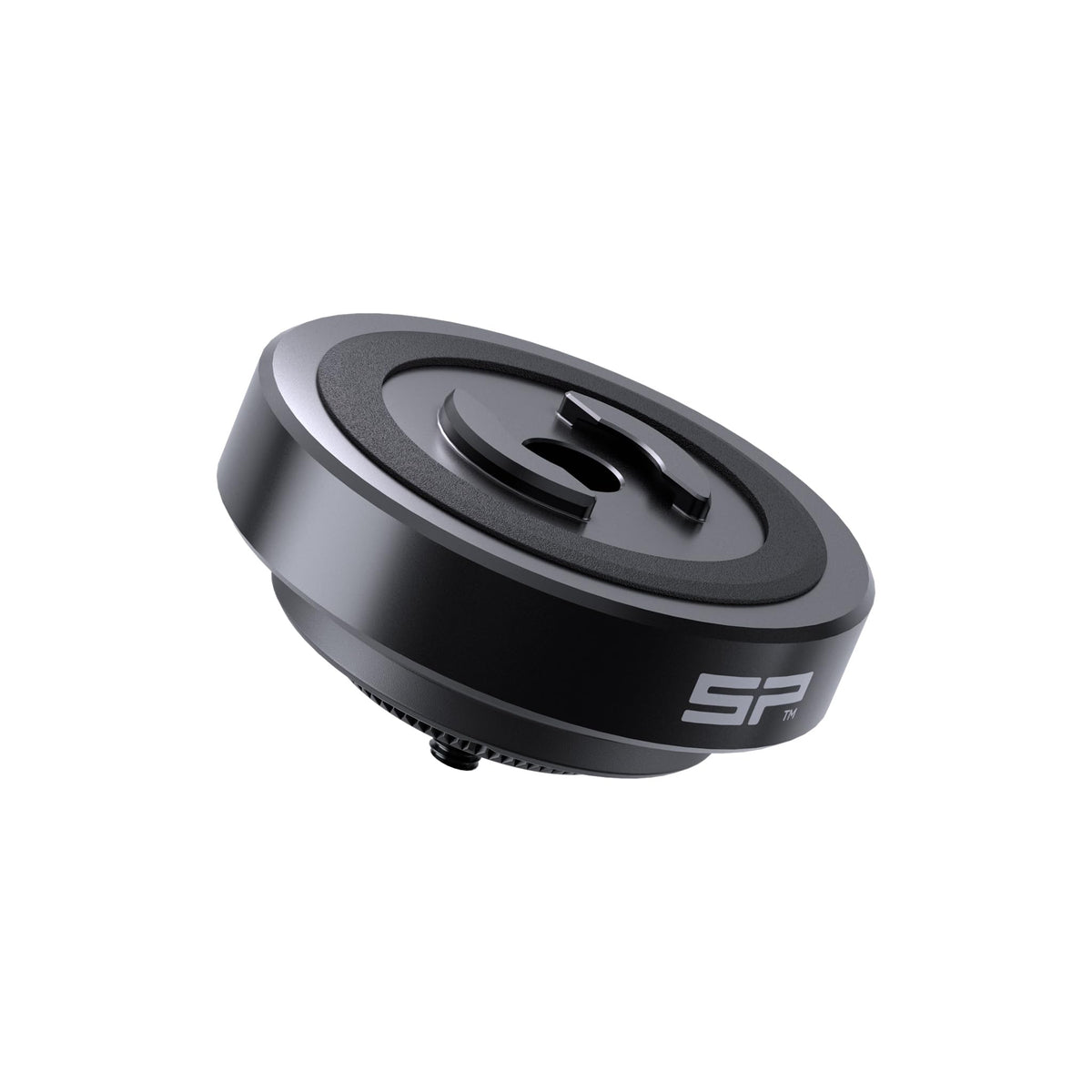 SP CONNECT SPC+ installed on a motorcycle mount demonstrating vibration isolation and firm hold