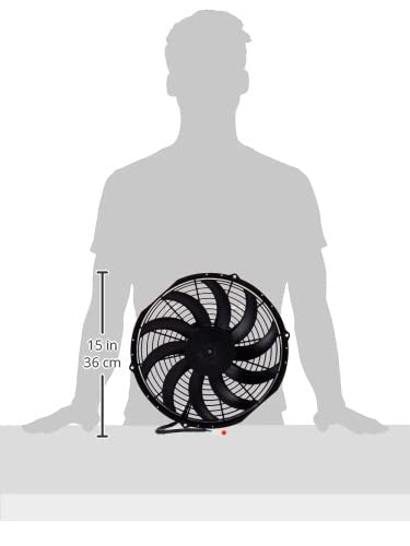 Spal 30101522 close-up of curved blades highlighting airflow efficiency