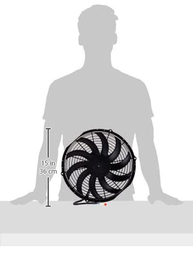 Spal 30101522 close-up of curved blades highlighting airflow efficiency