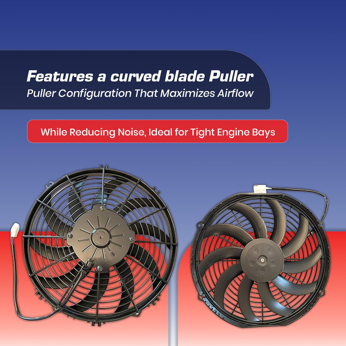 SPAL fan installed on a radiator showing improved heat extraction performance