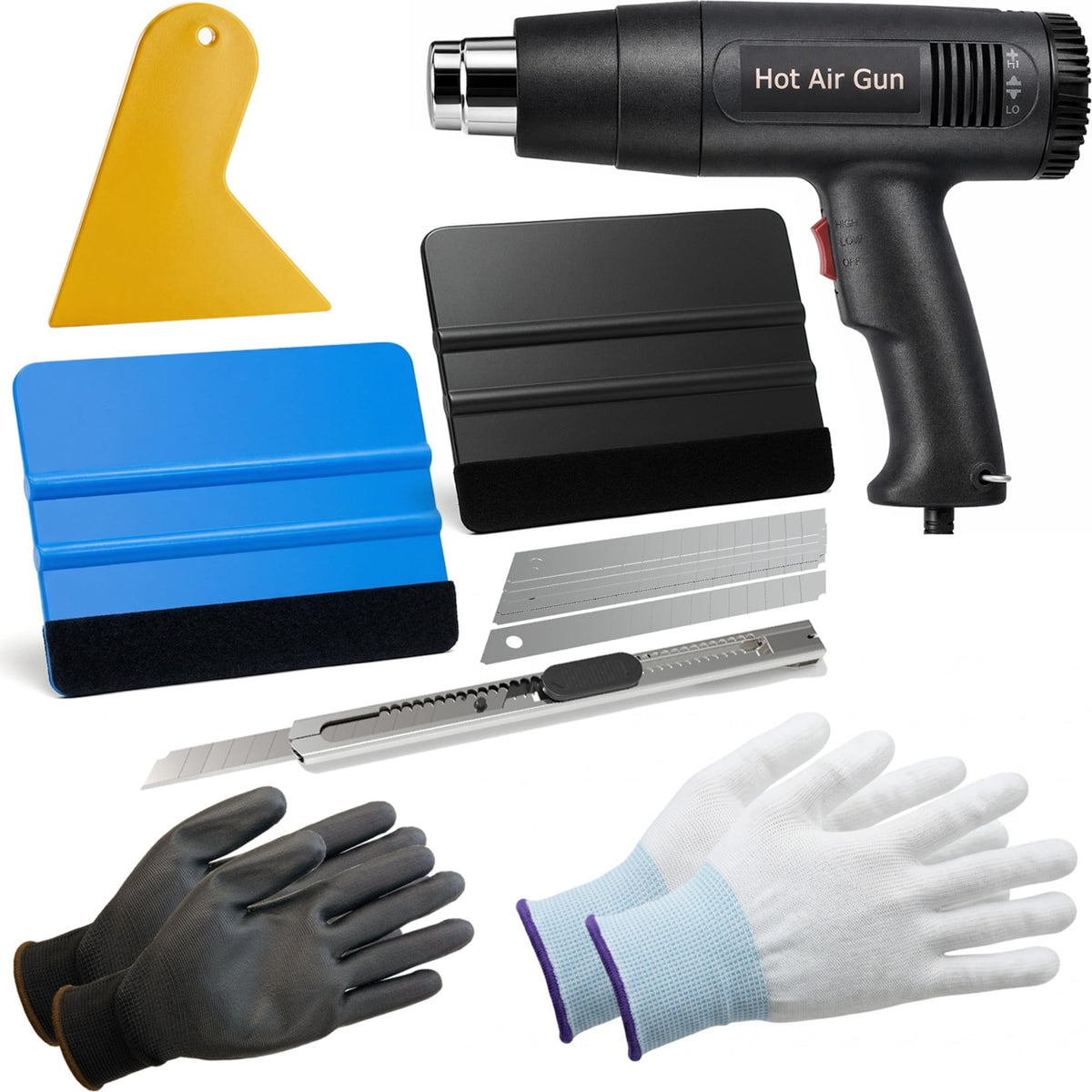 Spanno Tools heat gun front view showing controls for safer temperature adjustment and faster shaping