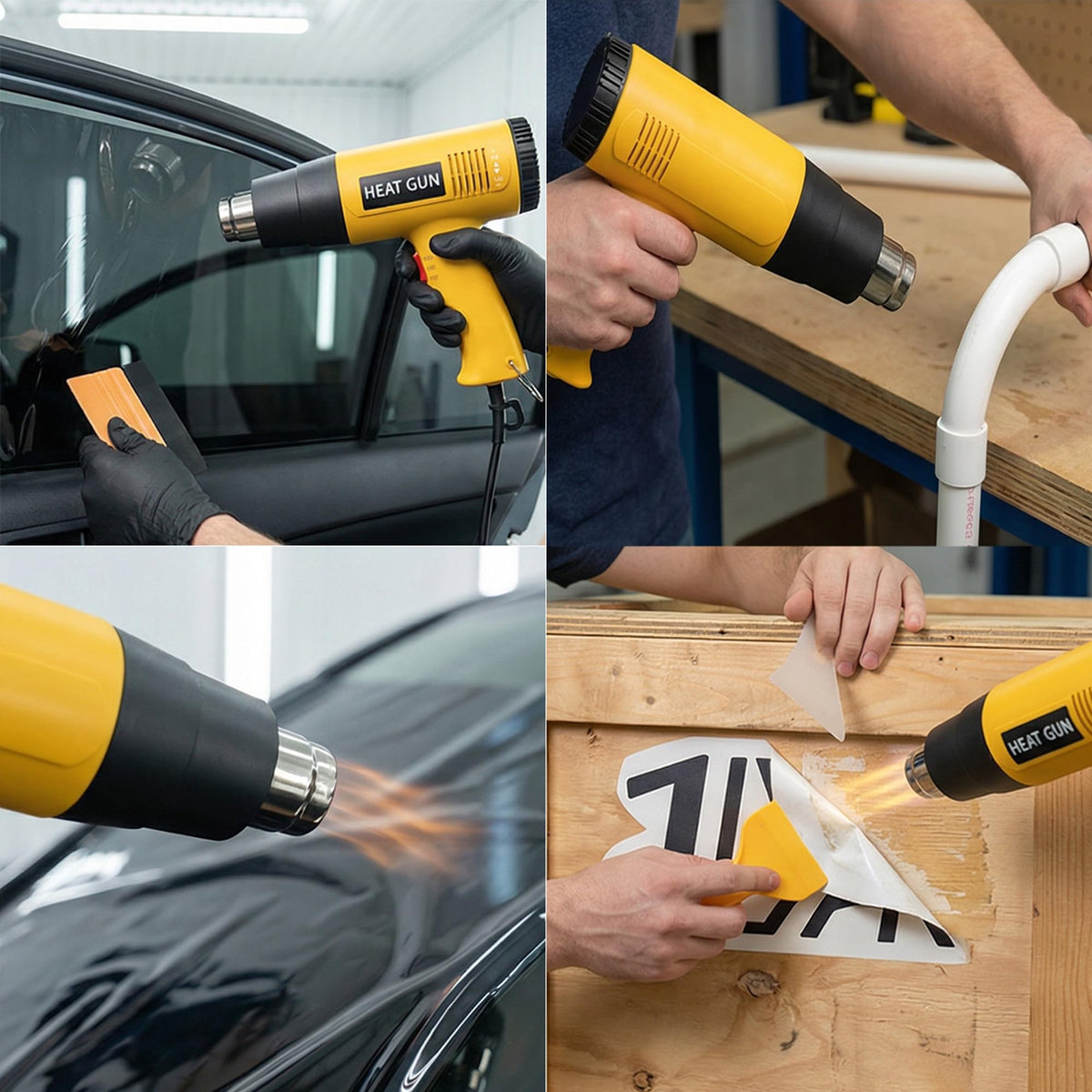 Spanno heat gun nozzle close-up highlighting precise heat delivery for vinyl