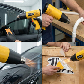 Spanno heat gun nozzle close-up highlighting precise heat delivery for vinyl