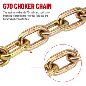SPARKWHIZ chain wrapped around log demonstrating stable skidding support