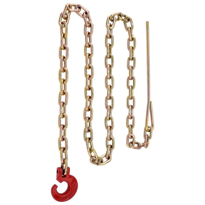 SPARKWHIZ front view of choker chain showing hook and links for quick setup