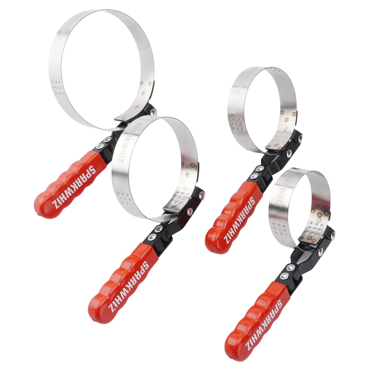 SPARKWHIZ front-angle wrench showing ergonomic handle and band for better leverage