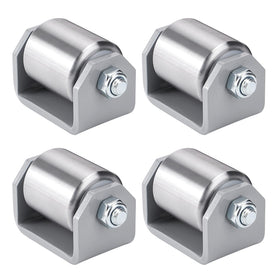 SPARKWHIZ front view of four weld-on rollers showing compact profile and durability