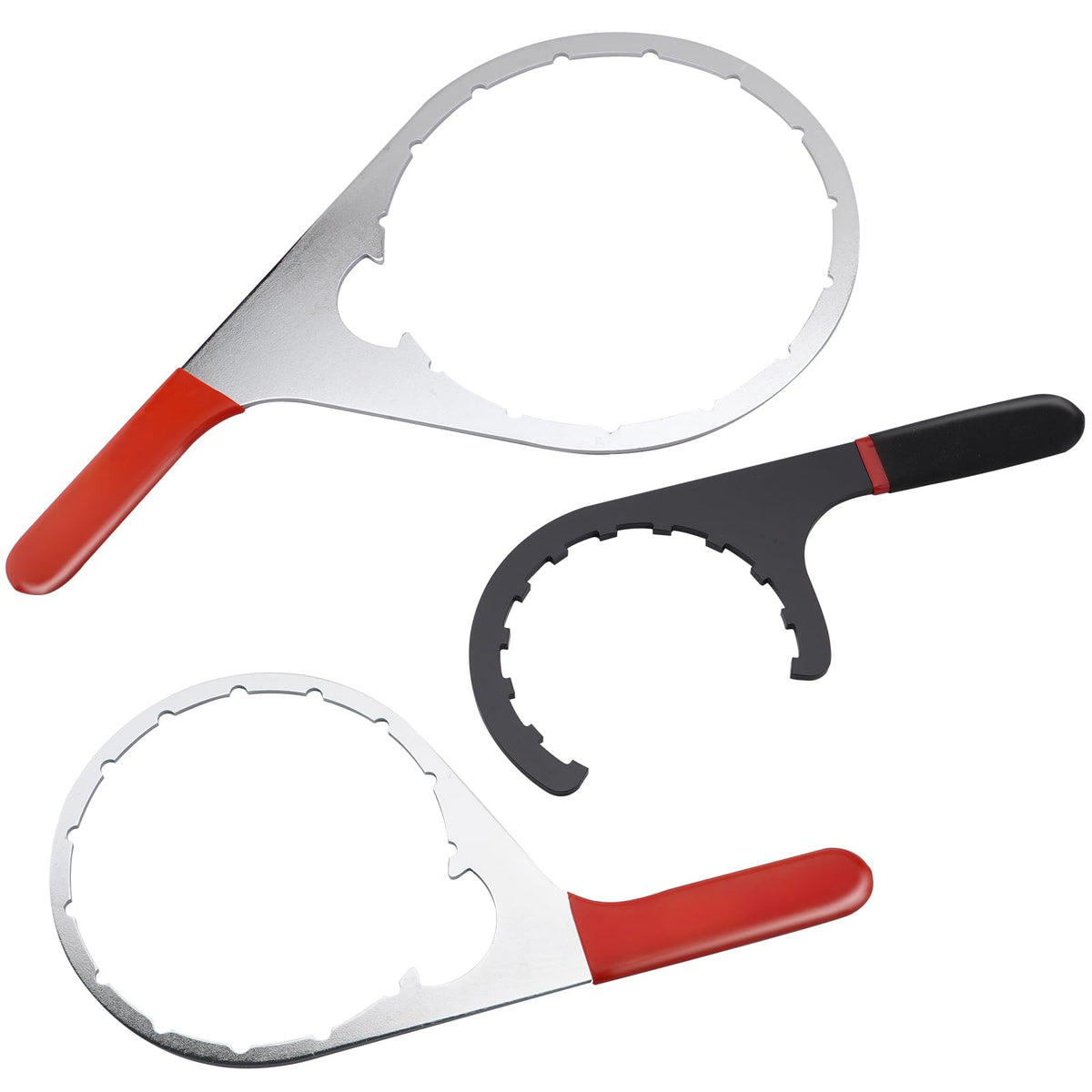 SPARKWHIZ front view of three wrenches showing sizes and robust build for reliable use