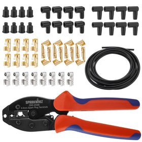 SPARKWHIZ front view of tool and kit showing convenient starter set and terminals