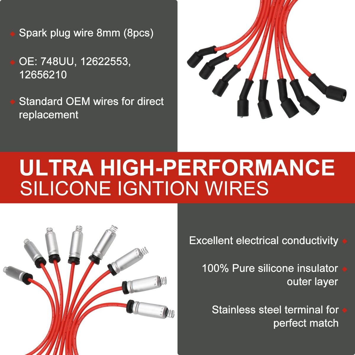 SPARKWHIZ coil mounted on engine demonstrating direct-fit replacement convenience