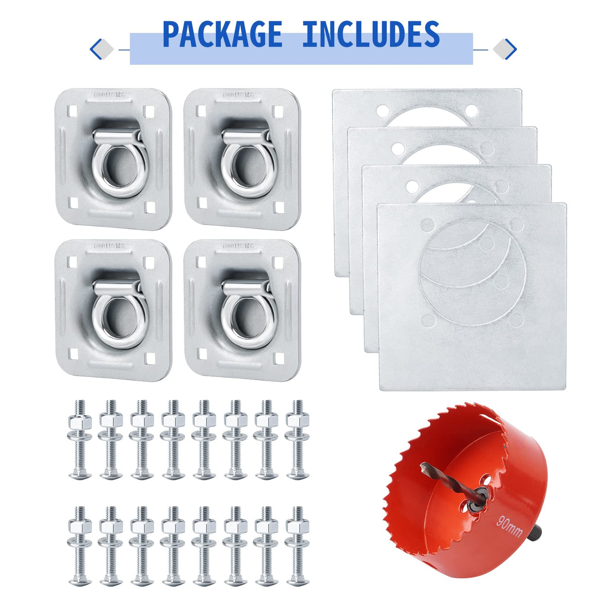 SPARKWHIZ D-ring next to ruler showing size and scale for accurate planning