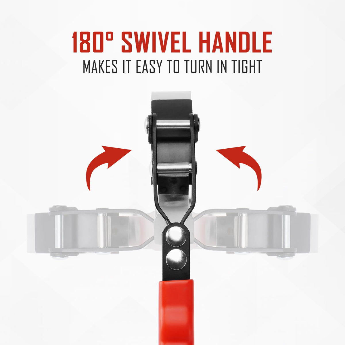 SPARKWHIZ swivel mechanism detail demonstrating sturdy pivot and size selection