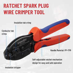SPARKWHIZ assortment of 180°, 90°, and straight brass terminals for correct fit
