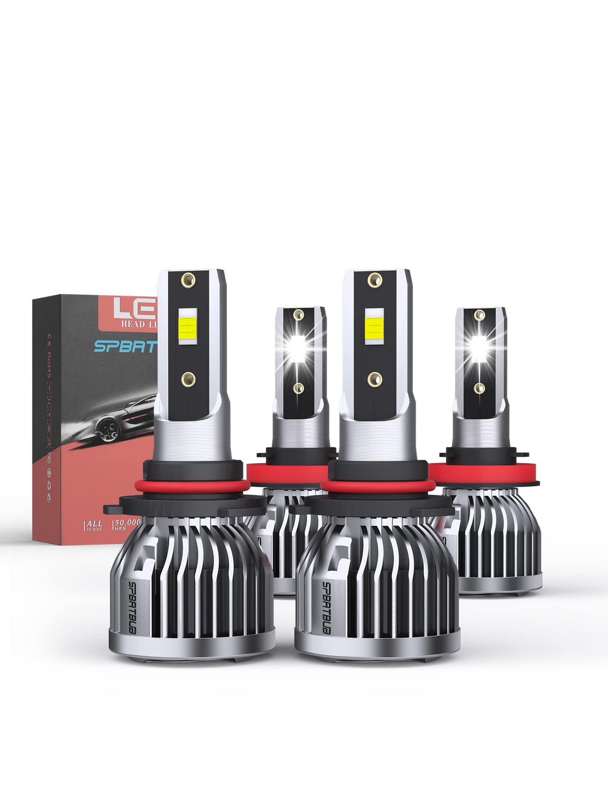 SPBRTBUB front packaging showing four LED bulbs and Ford F-150 fit benefit