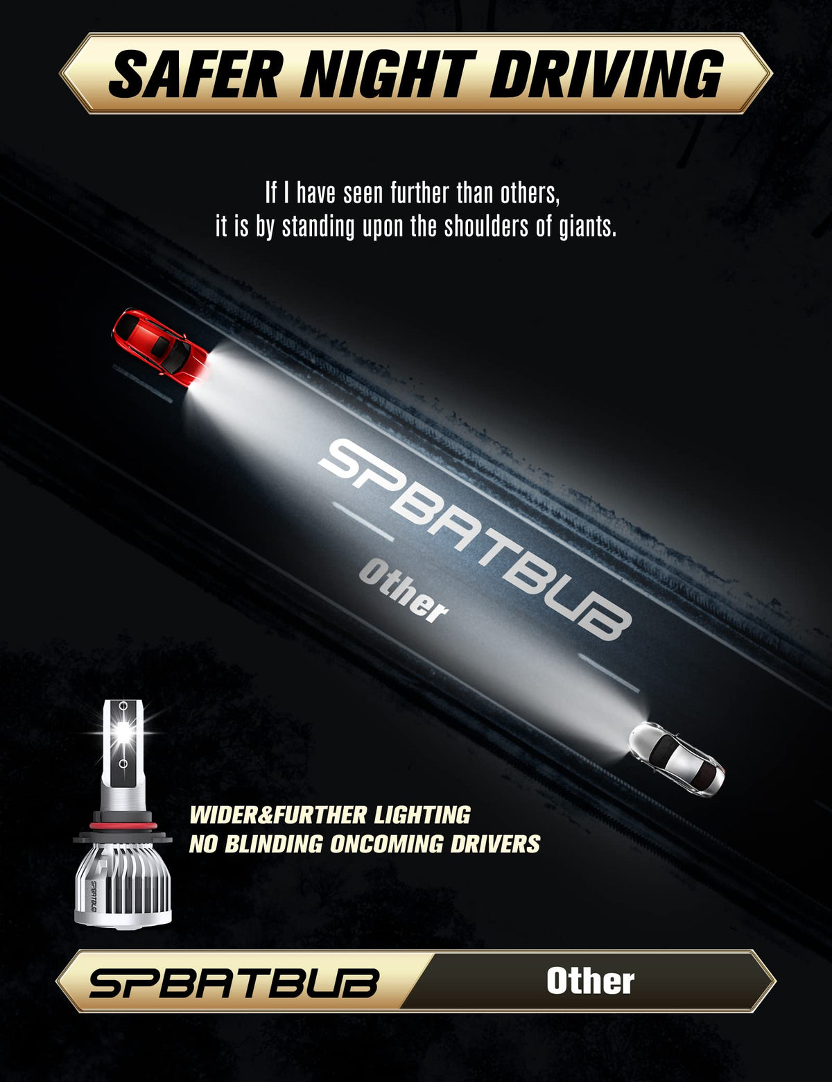 SPBRTBUB bulbs installed in F-150 headlight assembly for direct-fit convenience