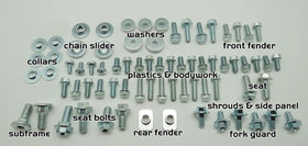Close-up of Specbolt reduced-head flange bolts showing factory-fit finish