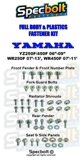Specbolt fasteners laid out by type showing OEM-style bolts, clips, and washers for accurate installation