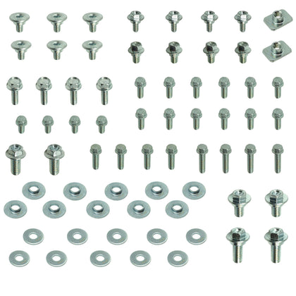 Specbolt kit open layout showing organized bolts and washers for quick identification and use
