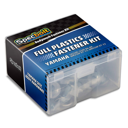 Specbolt kit front packaging showing all Yamaha fasteners for quick identification and convenience