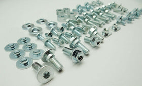 Specbolt bolts installed on Kawasaki shroud demonstrating secure, flush fit