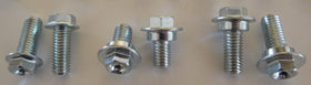 Specbolt seat bolts and shouldered fasteners laid out to show correct lengths and fit for seats