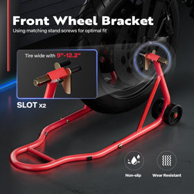 SPECSTAR anti-slip pads under stand preventing slippage and protecting bike