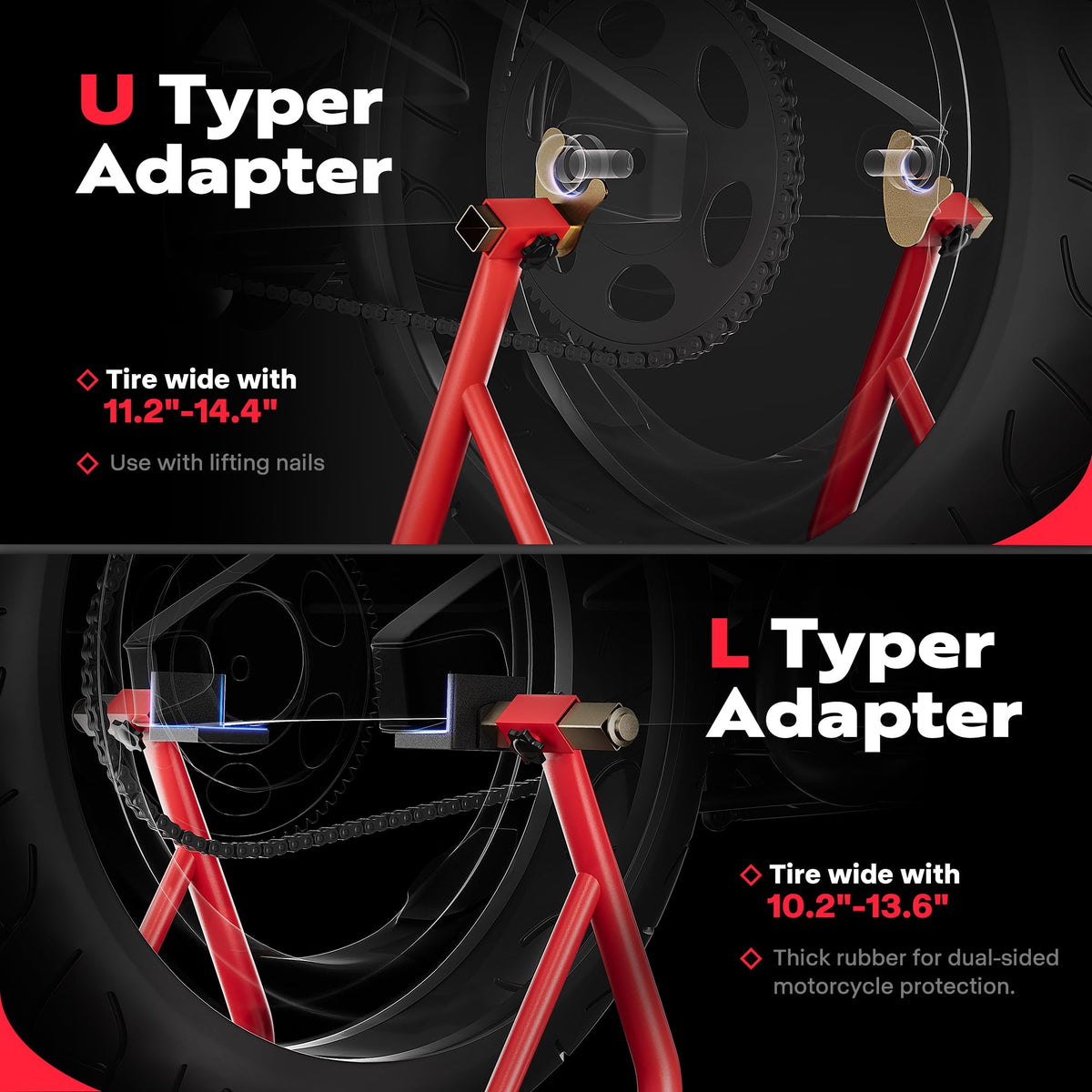SPECSTAR fork head close-up showing adjustable mounts for proper fitment