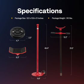 SPECSTAR stand in use supporting an exhaust component to aid precise alignment benefit