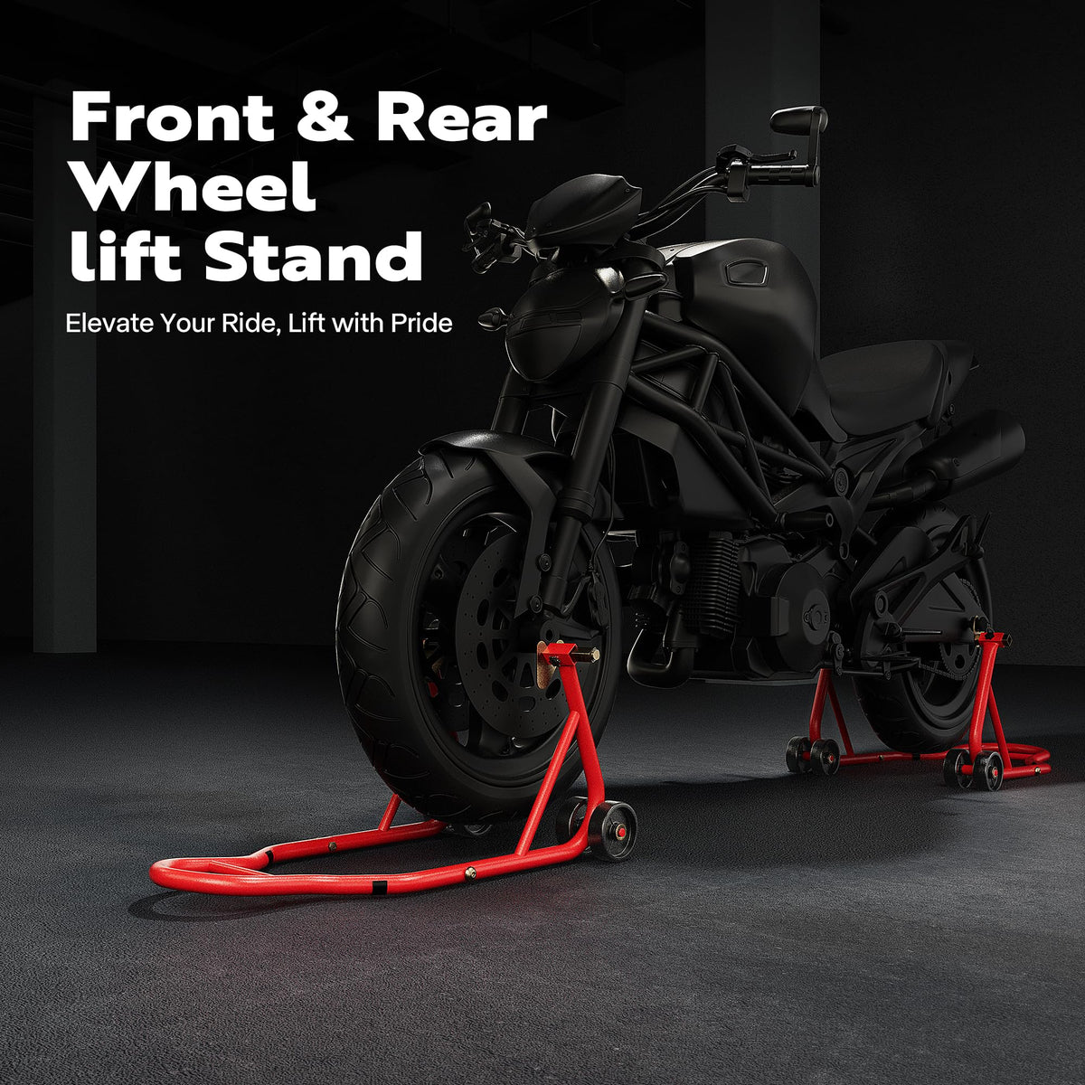 SPECSTAR rear stand front view demonstrating secure rear support for maintenance