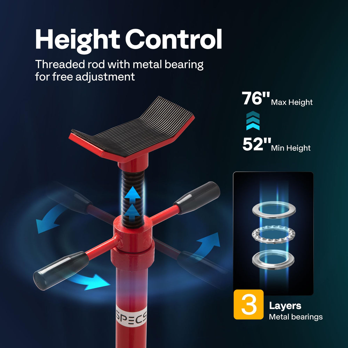 SPECSTAR U-shaped top saddle with rubber pad preventing vehicle surface damage benefit