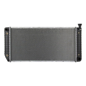 Spectra Premium radiator front view showing mounting points and fit for easy replacement