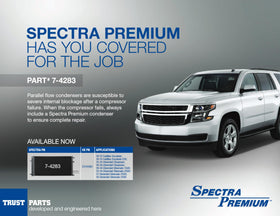 Spectra Premium close-up of high-density fins improving heat exchange