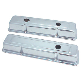 Spectre valve covers installed on Small Block Chevy showing fit and neat appearance