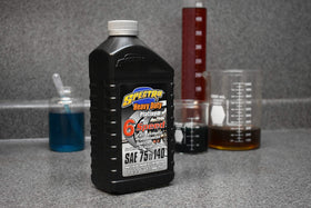 Pouring Spectro R.HDPG6 into transmission showing easy application and quieter shifts
