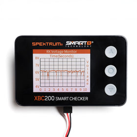 Spektrum XBC200 close-up of full-color display for clear voltage readouts