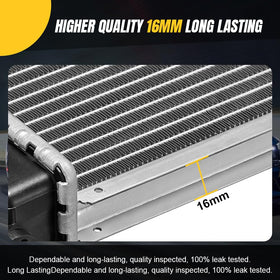 SPELAB radiator core close-up highlighting thicker tube walls for durability