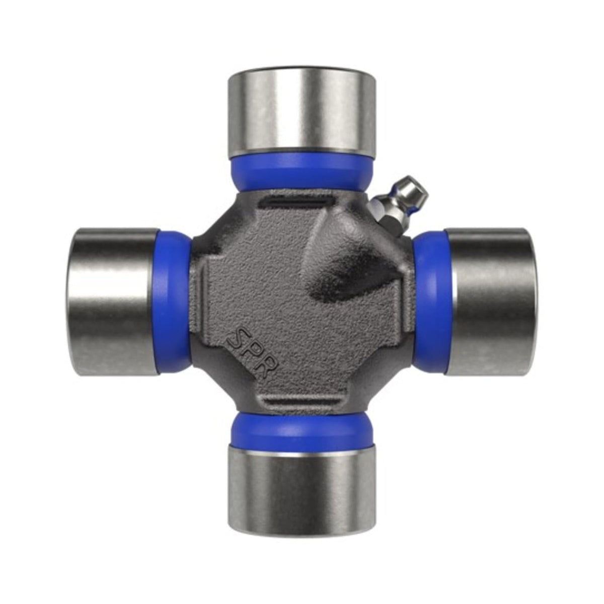 Detail of Spicer grease fitting and nitrile seal enabling easier maintenance